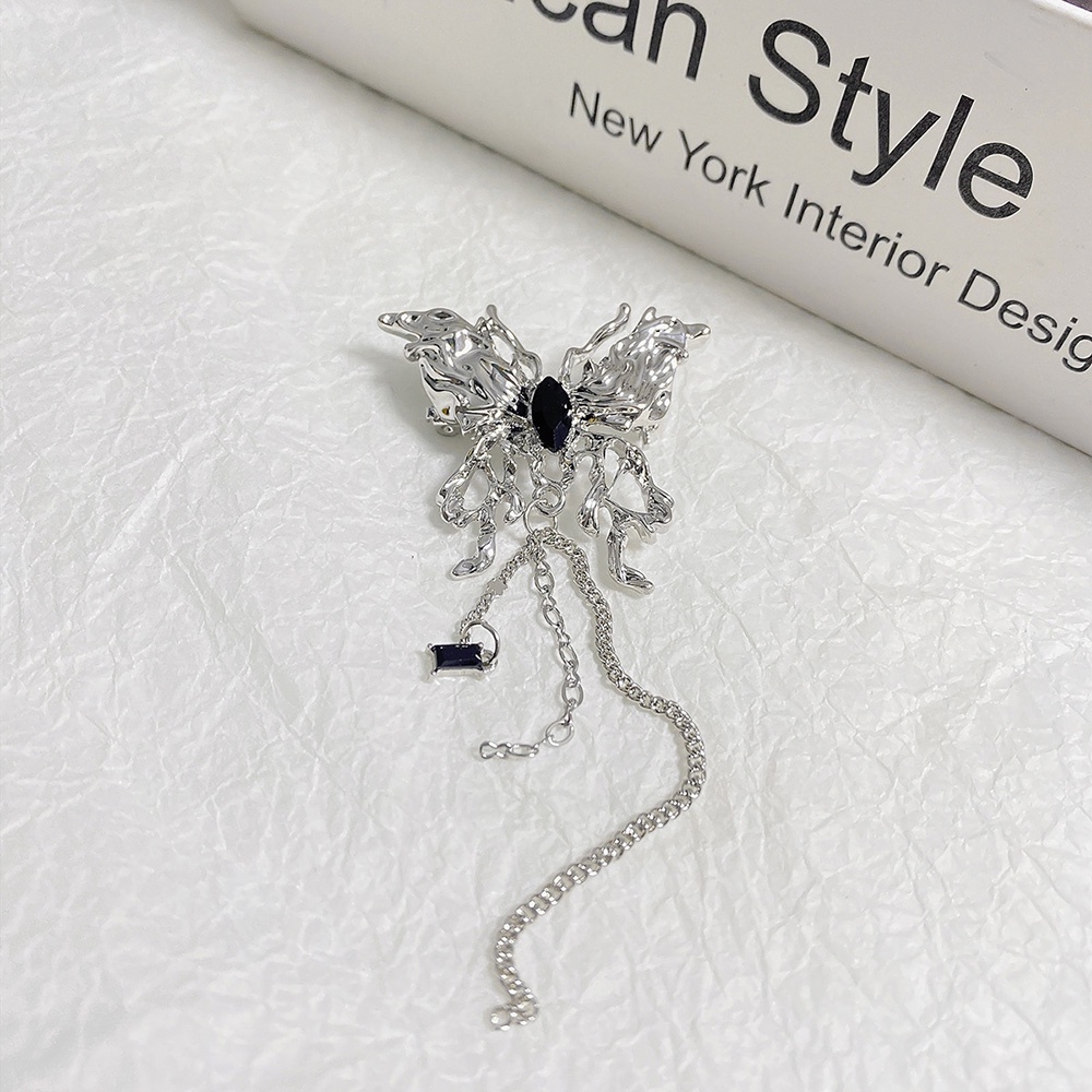 Ghim Cài Áo Hình Bướm Đính Đá Phối Tua Rua Thời Trang Cho Nữ