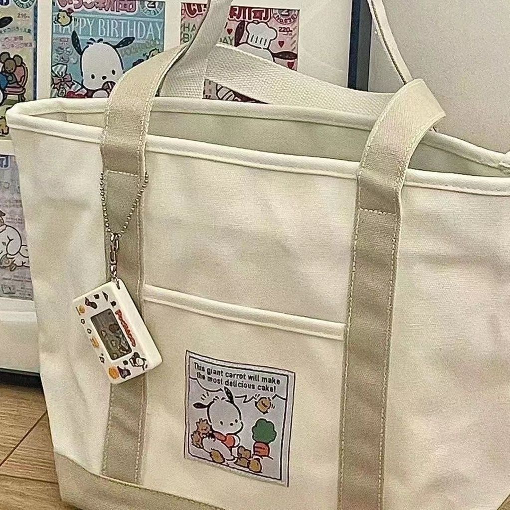 Pochacco Phong Cách Nhật Bản Phim Hoạt Hình Túi Vải,Túi Xách Nữ,Túi tote