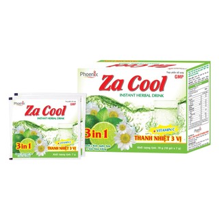 Combo 5 Hộp Nước Mát Za Cool Thanh Nhiệt 3 Vị (Hộp 10 Gói x 7g)