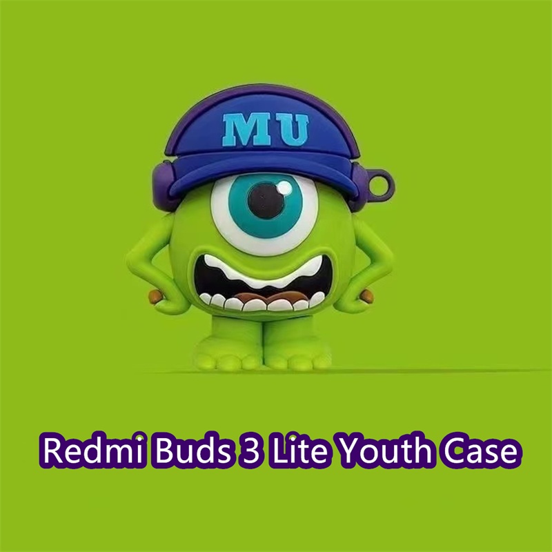 Vỏ Bảo Vệ Hộp Sạc Tai Nghe Redmi Buds 3 Lite Youth Trong Suốt Họa Tiết Hoạt Hình Cá Mập Dễ Thương