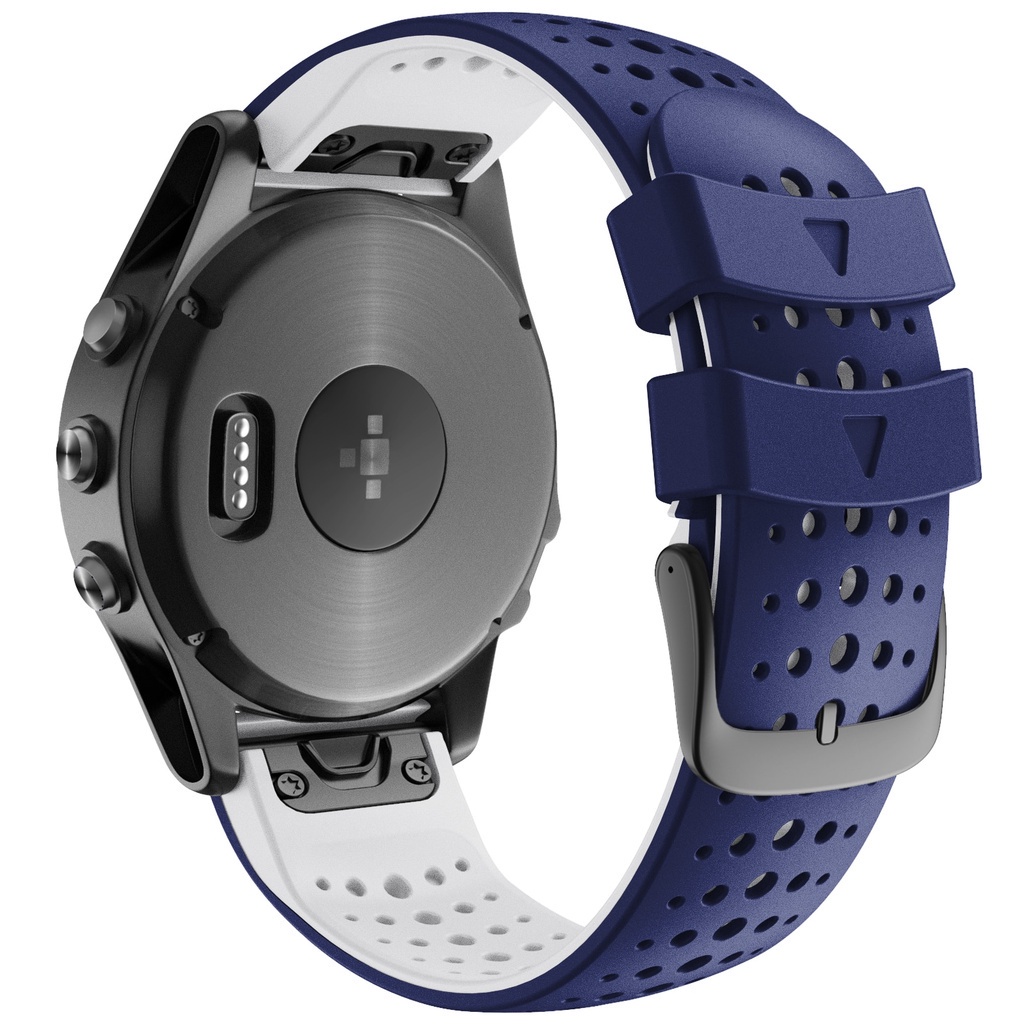 Dây đeo đồng hồ silicon hai màu 22mm cho Garmin Fenix 7 Pro 6 5 5Plus Epix Gen 2 Pro 47mm Dây đeo cổ