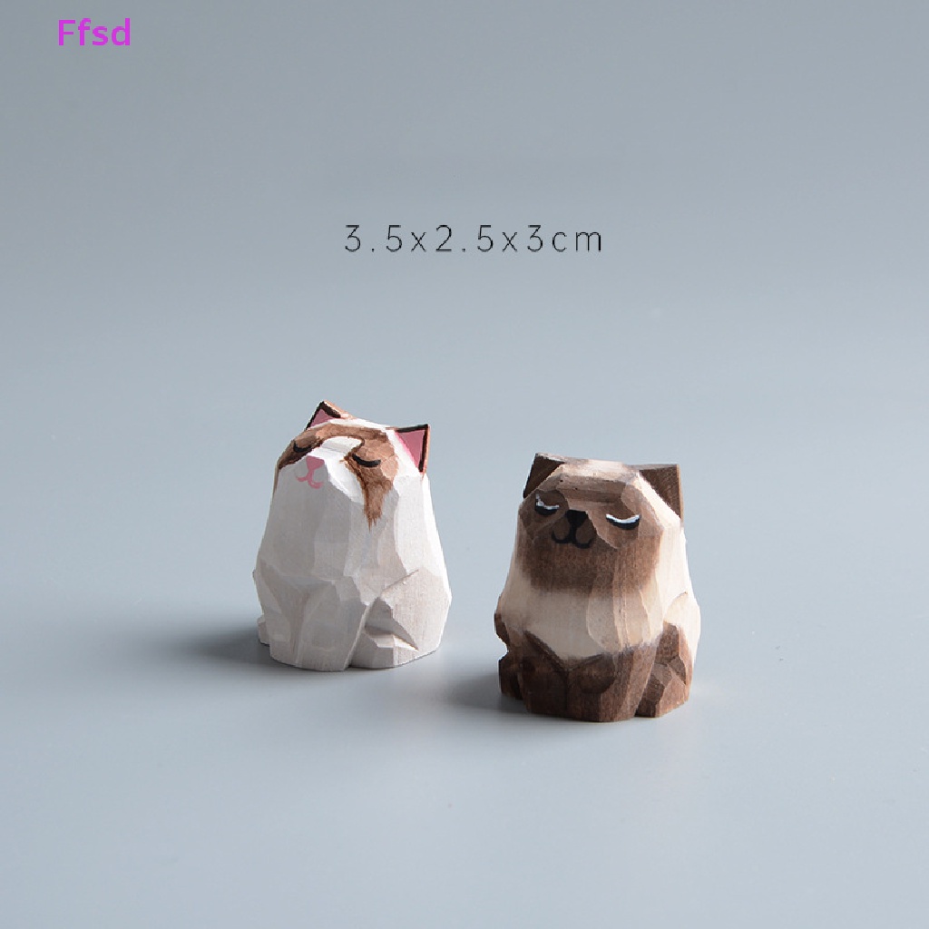 {Ffsd} Móc Khóa Hình Mèo Nhỏ Chạm Khắc Thủ Công Sáng Tạo Để Bàn Trang Trí Nội Thất * Bán Chạy