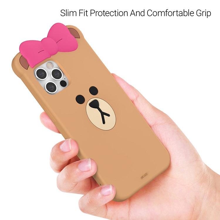 LINE FRIENDS Ốp Điện Thoại Silicon Dẻo Hình Gấu Nâu Cony Sally 3D Cho iPhone 13 Pro Max 13 Pro 13 12 Pro Max 11 Pro Max