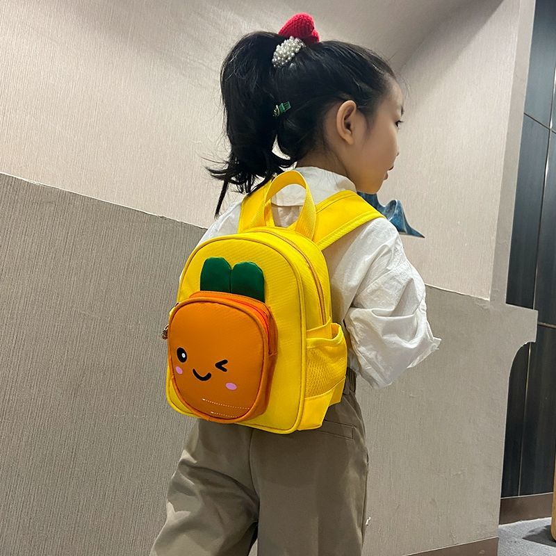 Ba Lô Đi Học Mini M0RE Màu Tương Phản Họa Tiết Trái Cây Hoạt Hình Dễ Thương Sức Chứa Lớn Cho Trẻ Mẫu Giáo