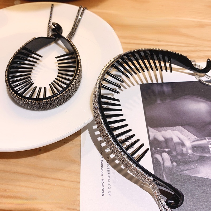 Kẹp Tóc Tua Rua Đính Kim Cương Tinh Tế Thanh Lịch Cho Nữ / Bé Gái