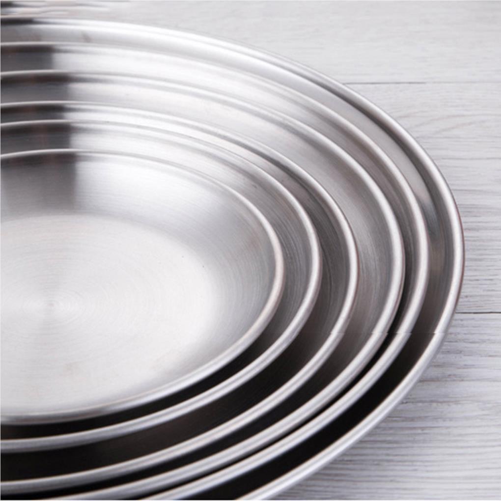 Đĩa Đựng Thức Ăn Bằng Thép Không Gỉ Tiện Dụng Khi Đi Cắm Trại