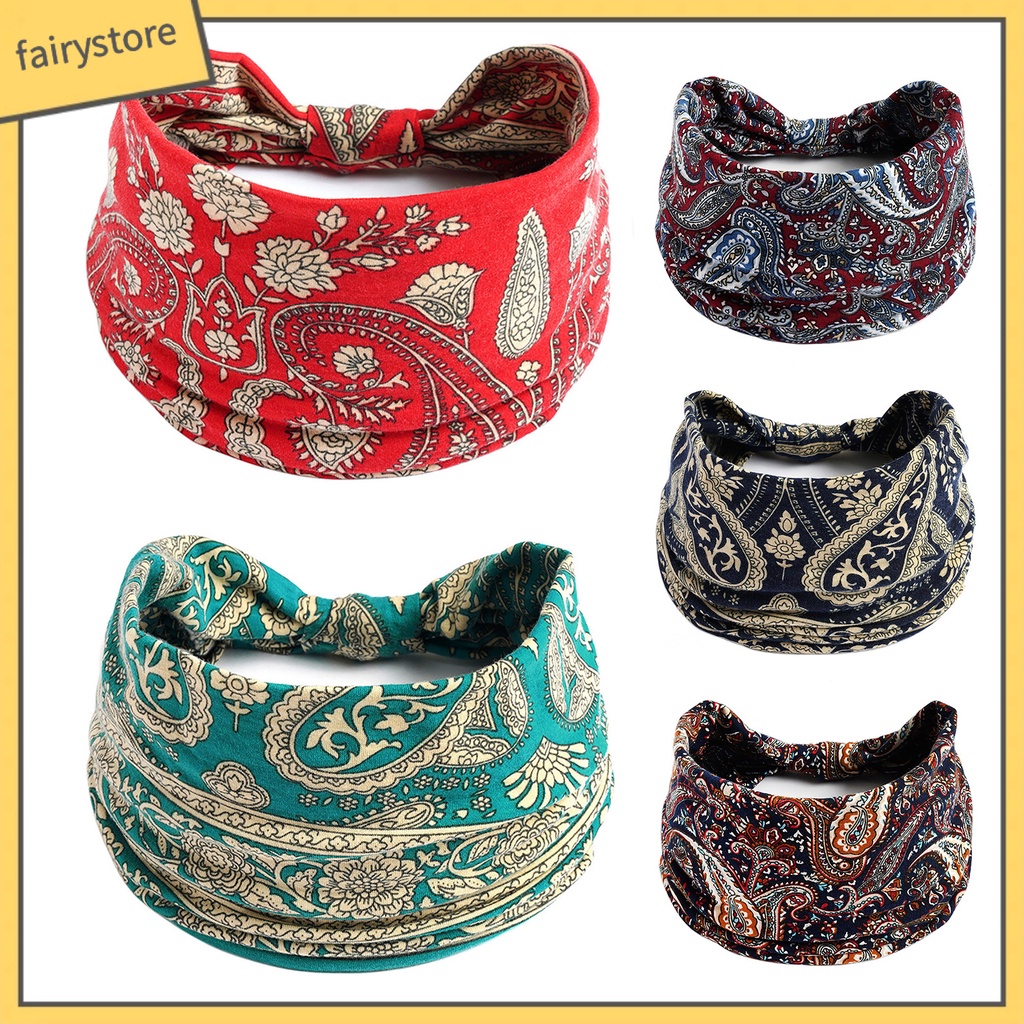 Băng Đô Thể Thao Thấm Hút Mồ Hôi Phong Cách Bohemia