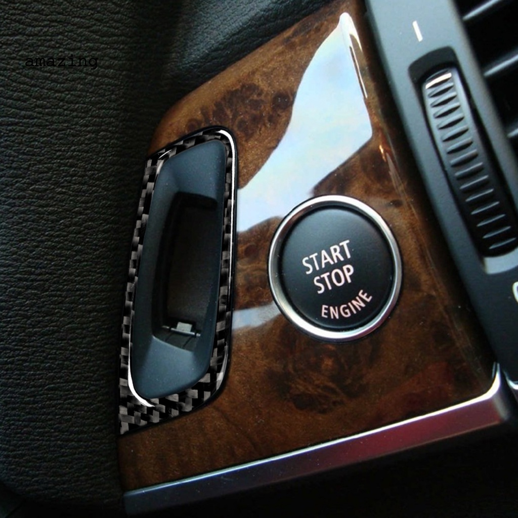 Sticker Sợi Carbon Dán Bảo Vệ Lỗ Khóa Trái / Phải Cho Xe Hơi BMW E70 E71 X5 X6 2009-2013