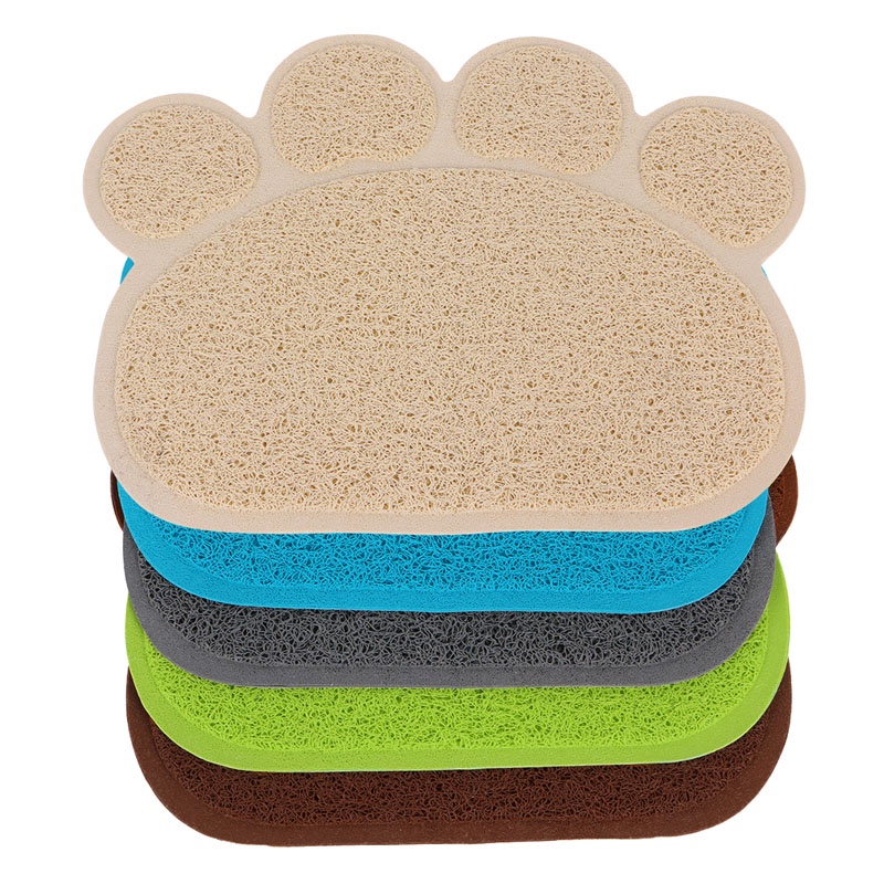 Tấm Lót Bàn Ăn Bằng PVC Hình Dấu Chân Chó Mèo May Mắn Cho Thú Cưng