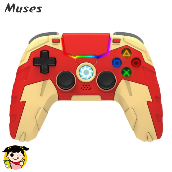 Tay Cầm Chơi Game Bluetooth Không Dây Cho Iron Man PS4 / PS3 Ios13.0