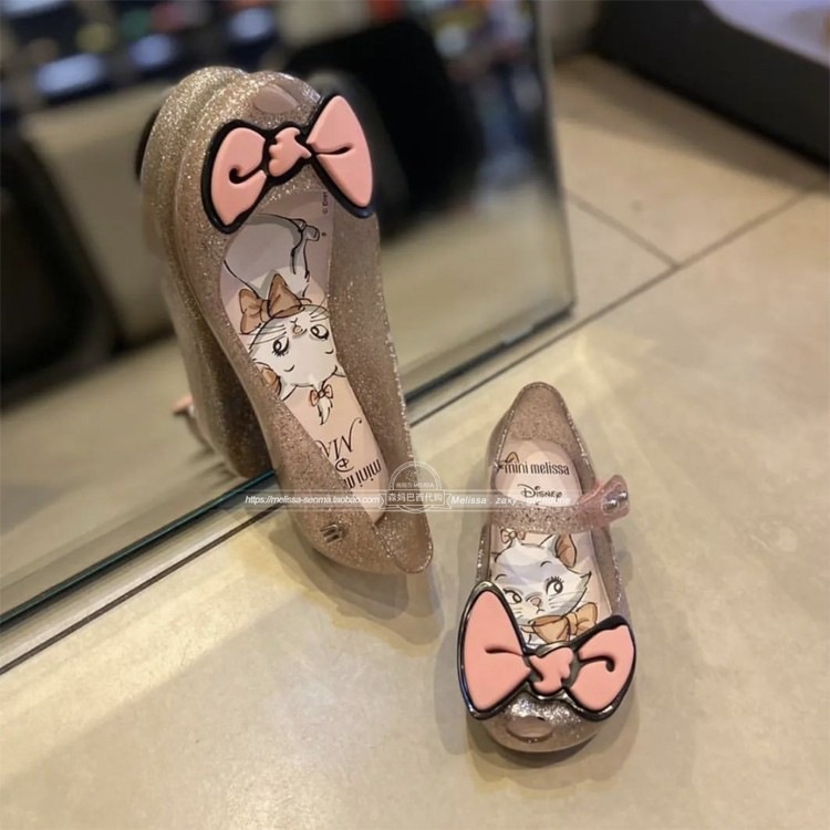 Giày Sandal Nhựa Đế Mềm Đính Nơ Melissa2023 Thời Trang Mùa Hè Cho Bé Gái