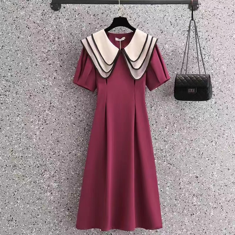 Đầm maxi Màu Đen / Tím Phong Cách vintage Hàn Quốc Chất Lượng Cao