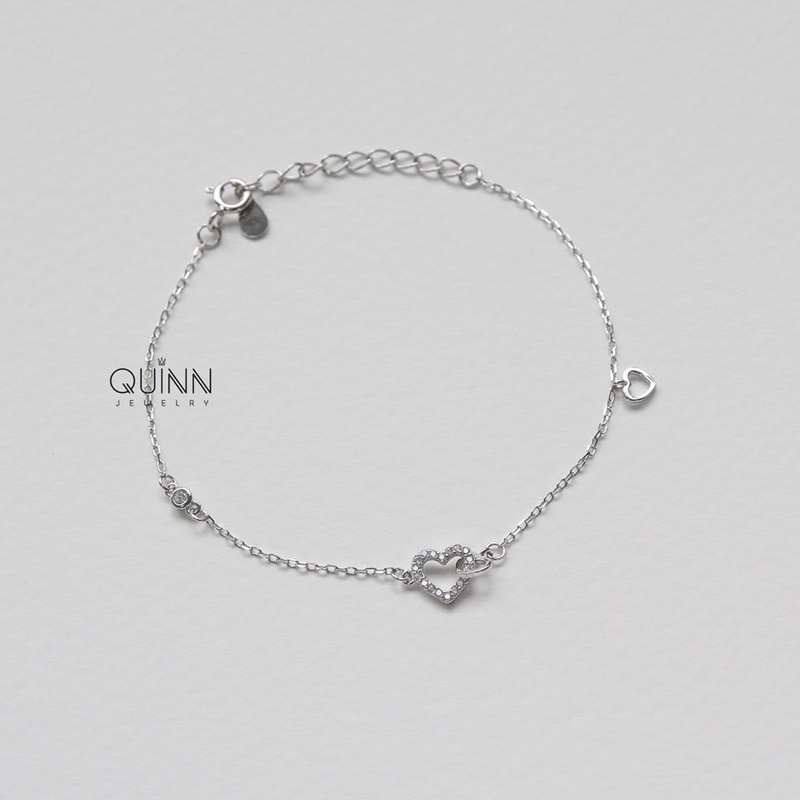Lắc tay bạc nữ trái tim Hearty, lắc tay bạc 925 Quinn Jewelry