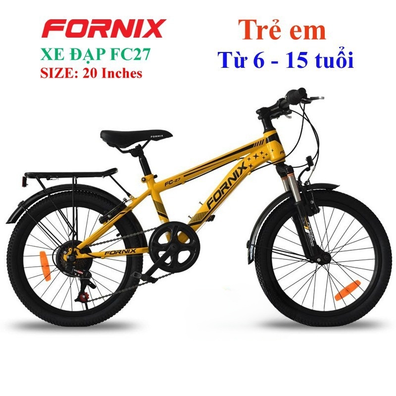 Xe đạp trẻ em FORNIX FC27 màu vàng nhanh nhẹn - LHệ Gian Hàng để nhận KM Ạ