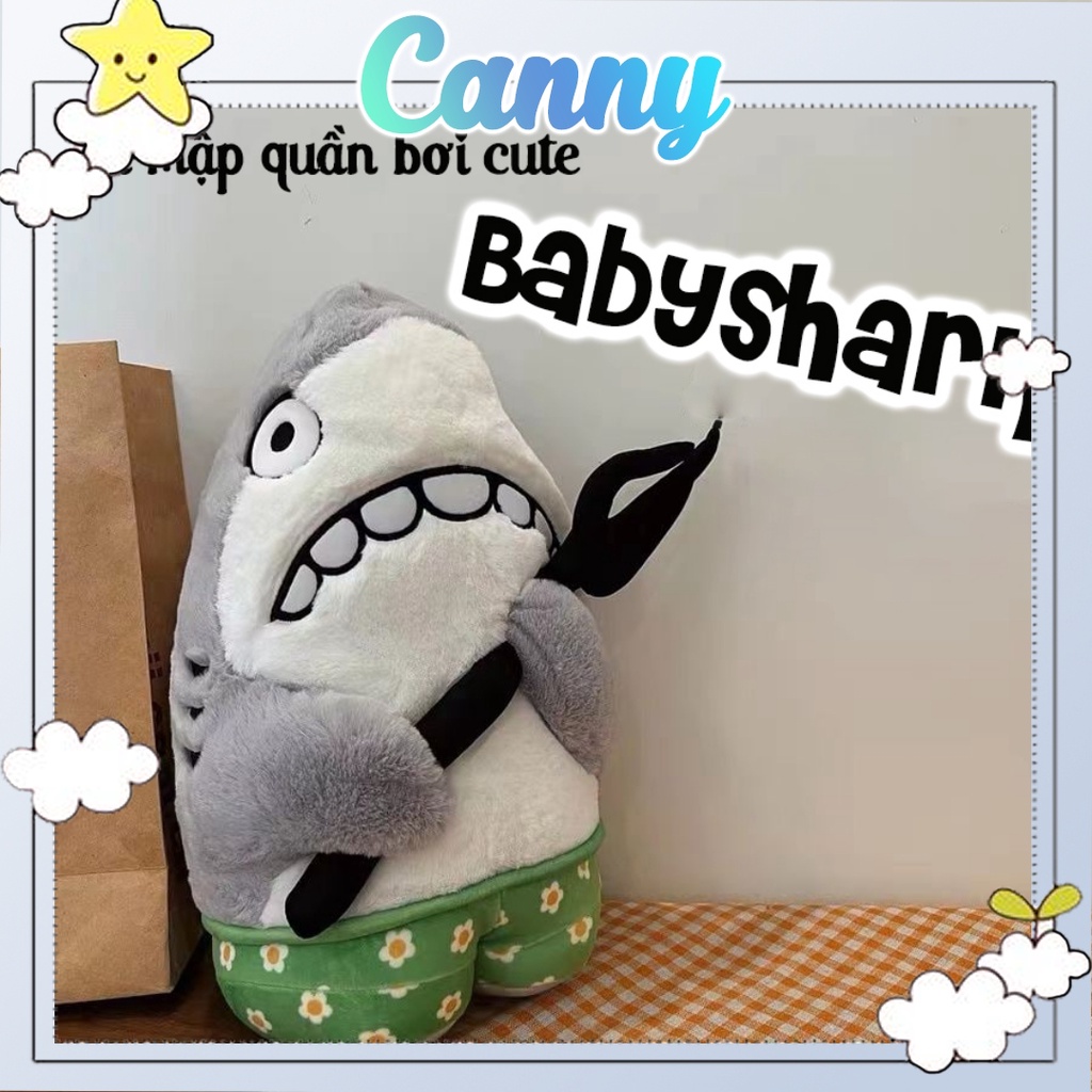 Gấu bông cá mập babyshark ngáo quần bông dễ thương