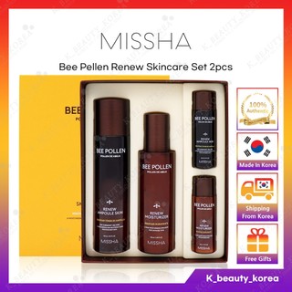 [MISSHA] Bee Pollen Bộ chăm sóc da 2 sản phẩm (Ampoule skin+Moistureizer) / Kem dưỡng ẩm chăm sóc da mặt