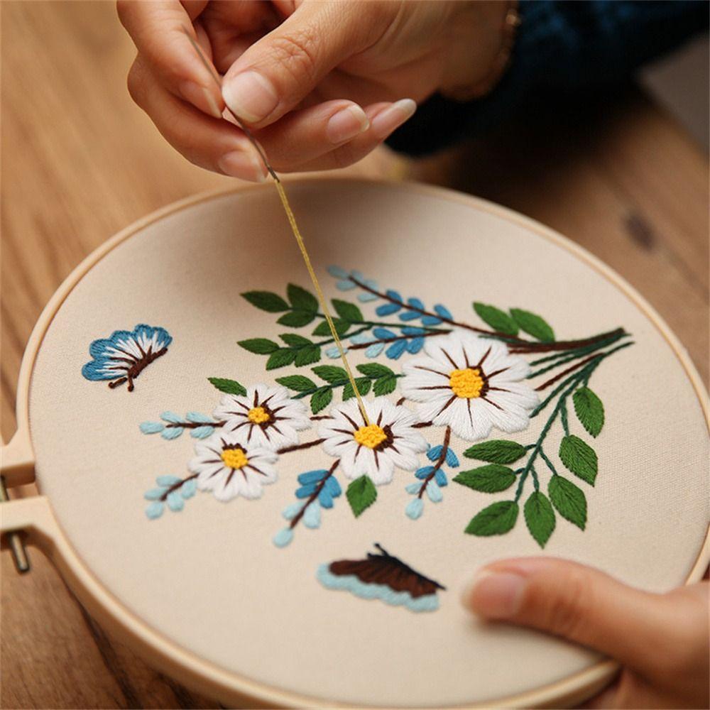 BORAG Bộ Dụng Cụ Thêu Tranh Thủ Công Hình Cô Gái Dễ Thương DIY