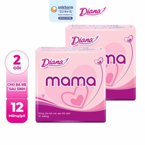 [HSD 2026] Lốc 2 gói băng vệ sinh MAMA DIANA dành cho mẹ sau sinh (12 miếng/ GÓI) (katydang)