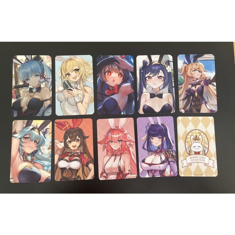 Card bo góc Genshin Impact bunnygirl