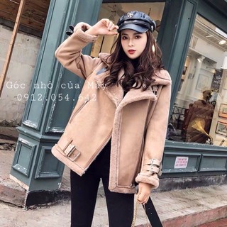 (HÀNG ORDER) Áo khoác da lộn lót lông Ulzzang