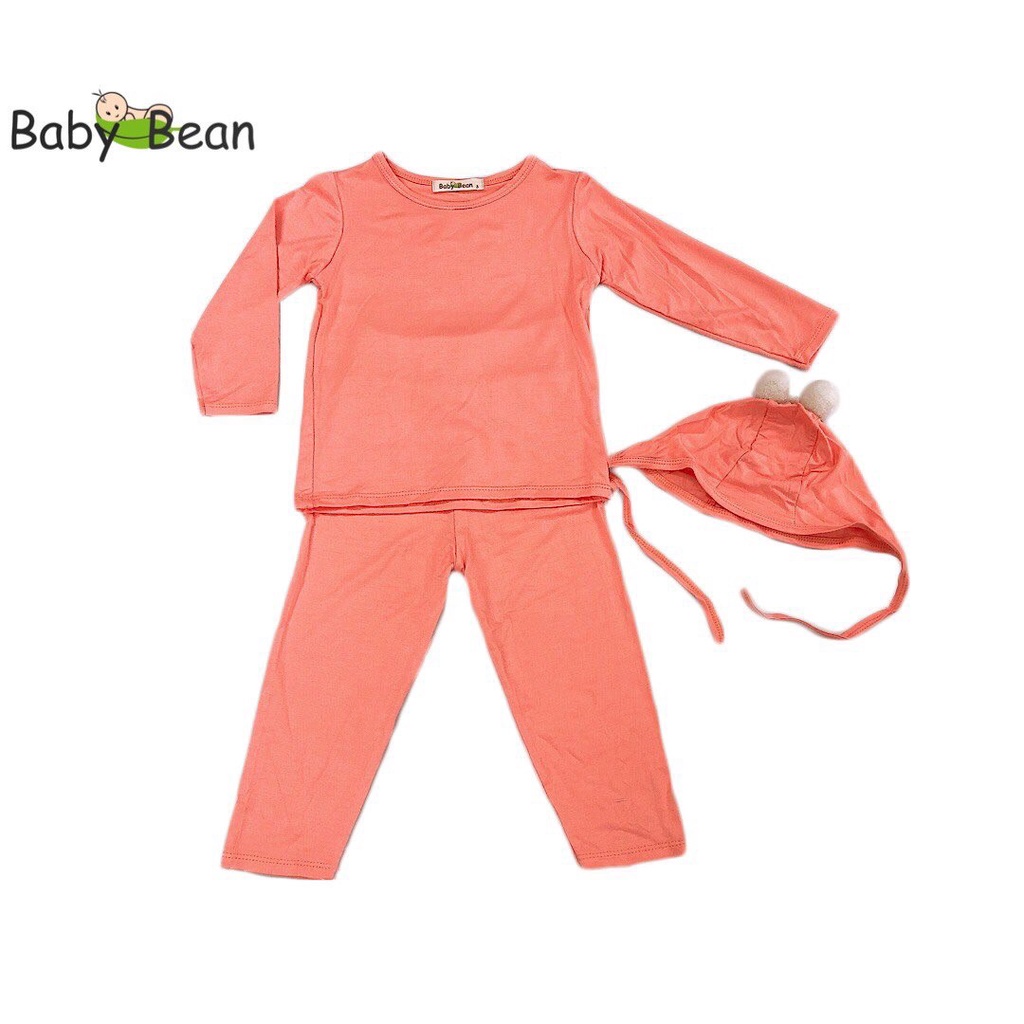 Bộ Đồ Thun Lạnh Tay Dài Bé Sơ Sinh BabyBean kèm NÓN (MÀU NGẪU NHIÊN) (7kg-13kg)