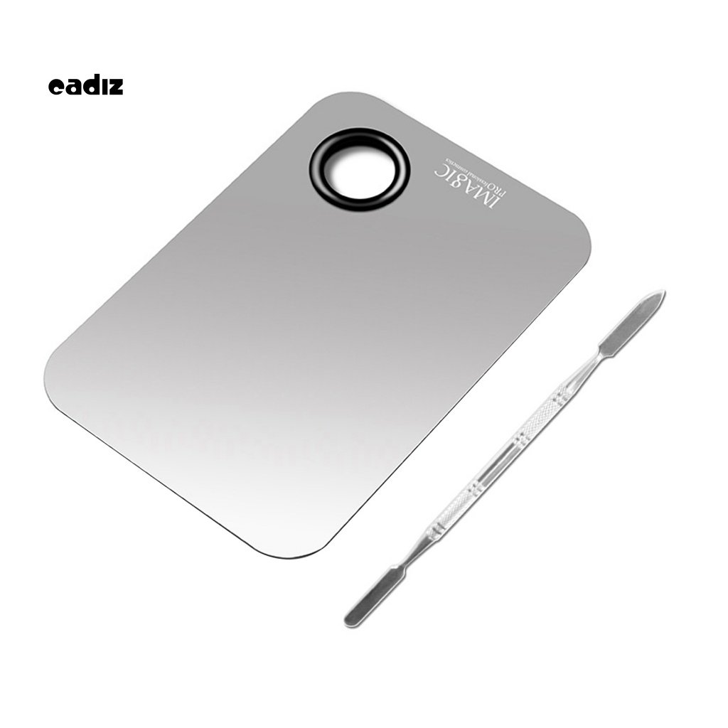 Khay Đựng Phấn Trang Điểm Bằng Thép Không Gỉ Có Tay Cầm Chống Trượt Tiện Dụng