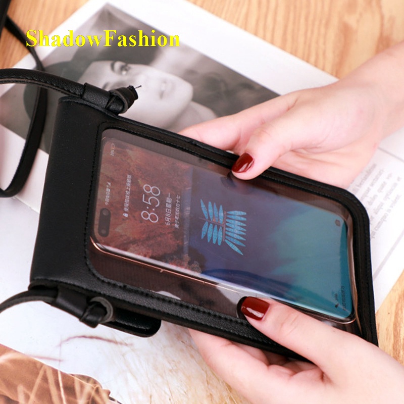 Sf Túi Đeo Chéo Da PU Có Thể Chạm Màn Hình Cảm Ứng Thời Trang Cho Nữ