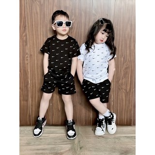 Bộ short mono N IKE đen bé trai