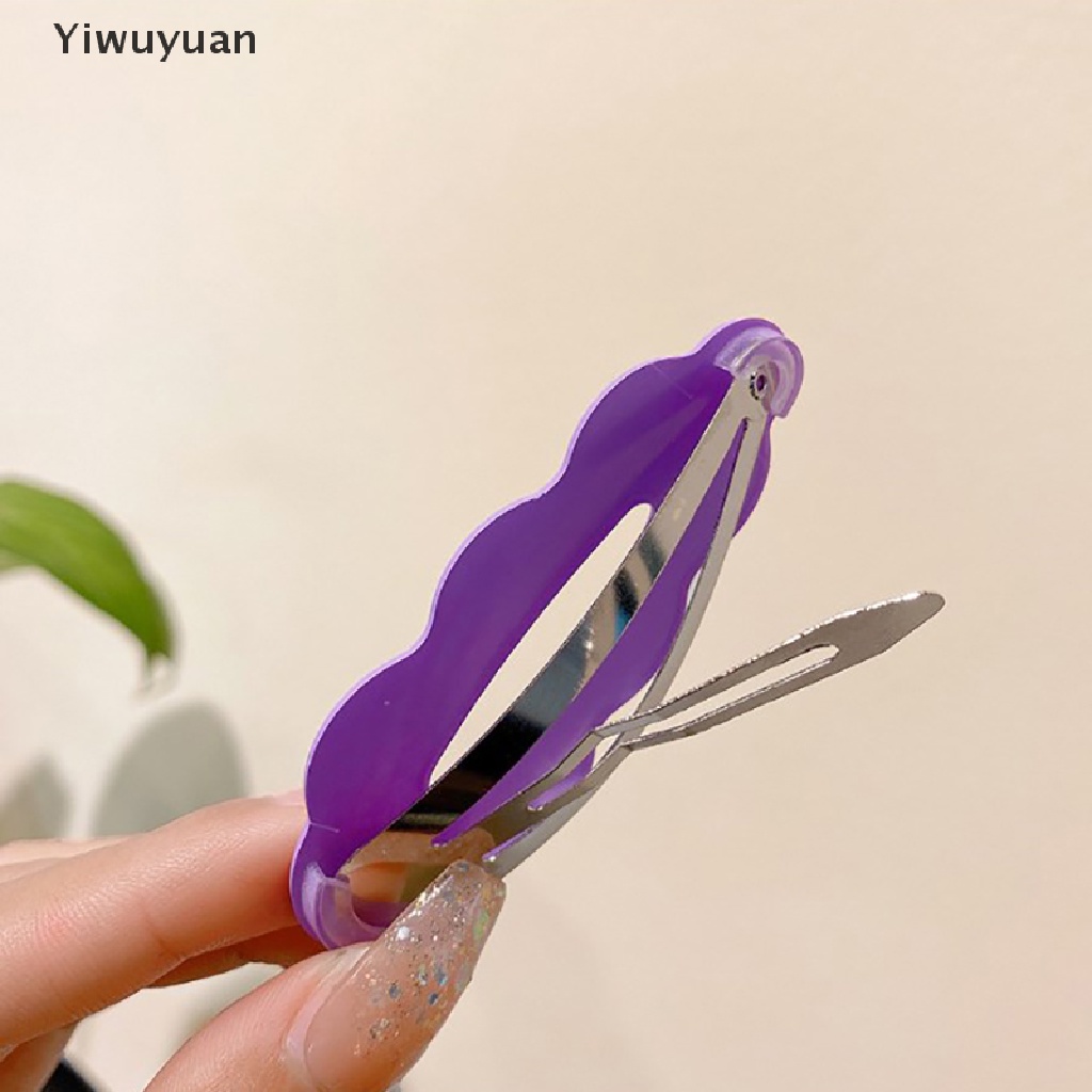 < Yiwuyuan > Set 5 Kẹp Tóc Gợn Sóng Màu Kẹo Ngọt Ngào Thời Trang Kpop Cho Nữ