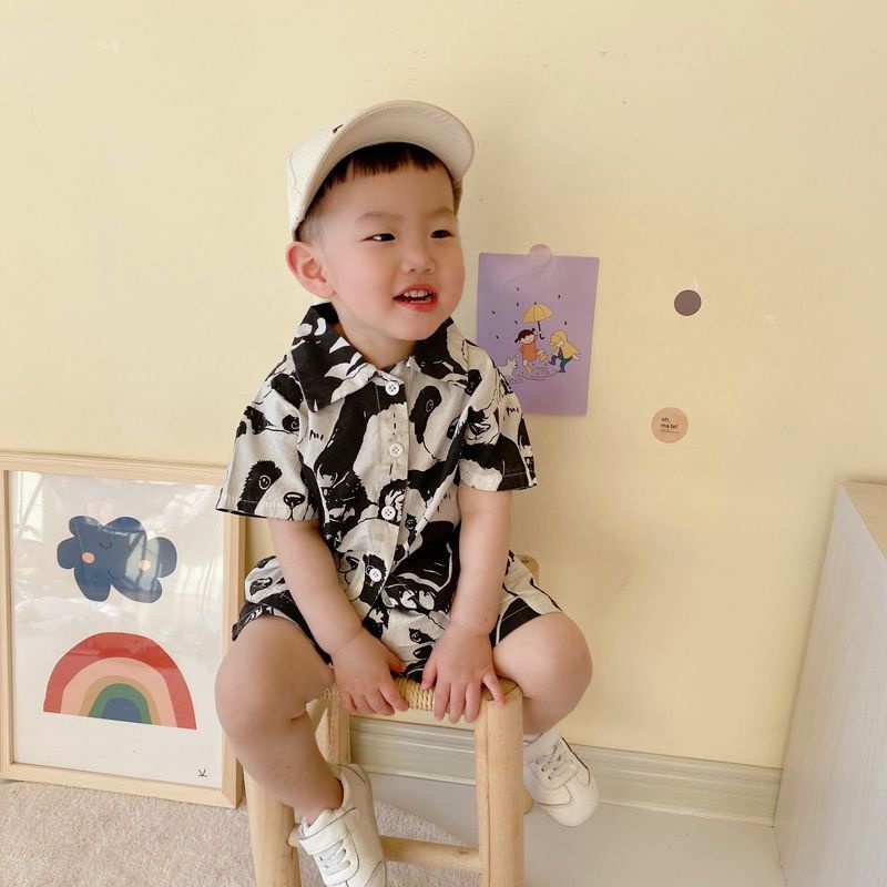 Bộ Đồ Thời Trang Mùa Hè 2023 Hai Món Phong Cách Hàn Quốc Cho Bé Trai