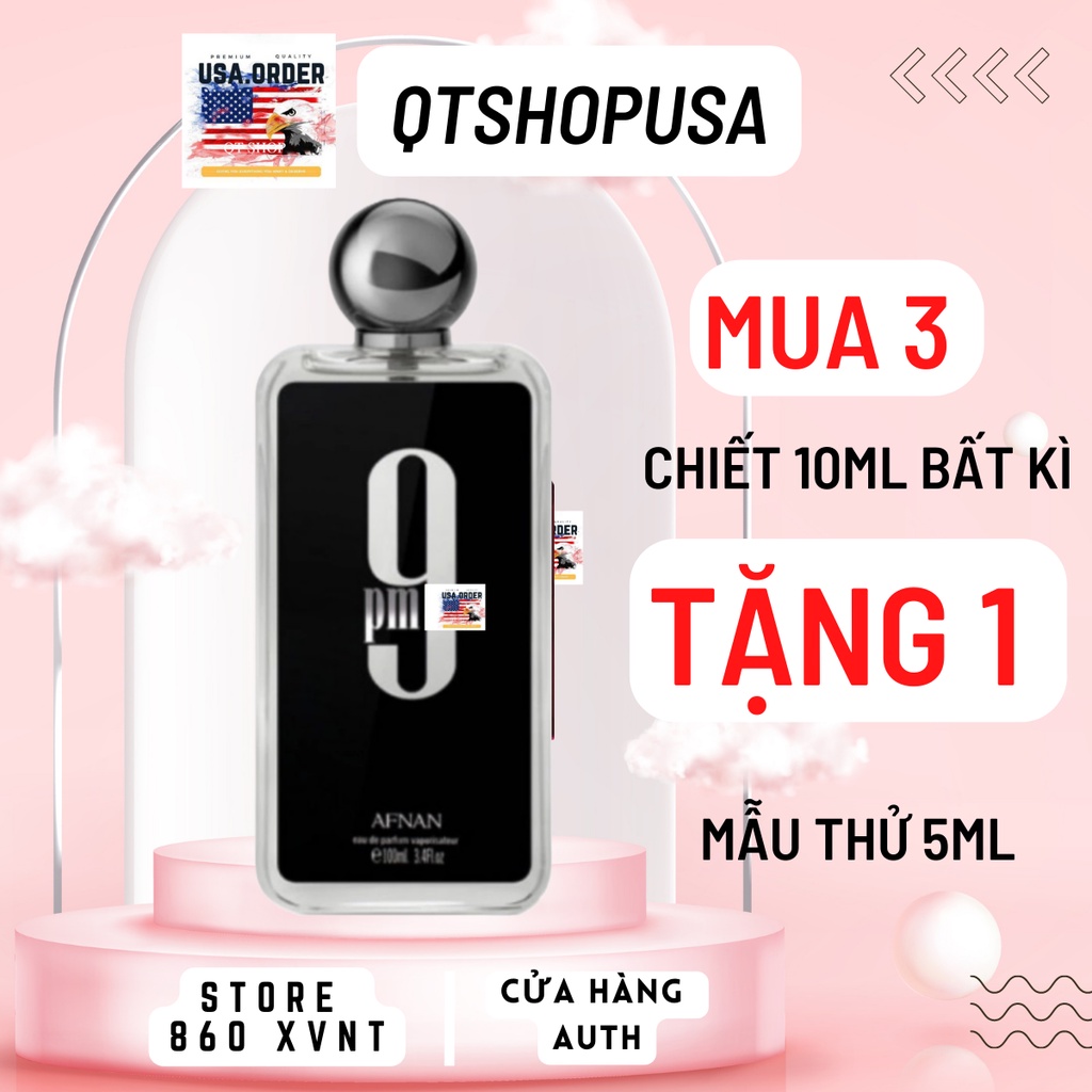 10ml Nước hoa chiết nam 9PM chính hãng