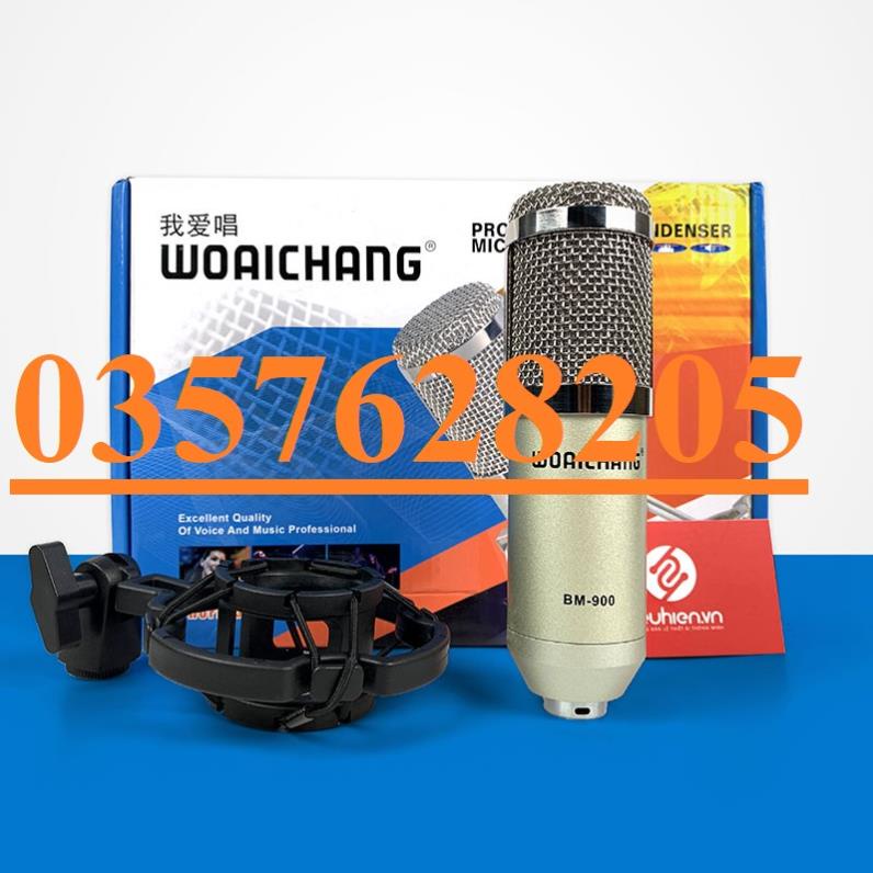 Full Box Micro BM900 - MICRO Hát LIVESTREAM dành cho soundcard - hát cực nhẹ, âm thanh hay, lọc ồn tốt