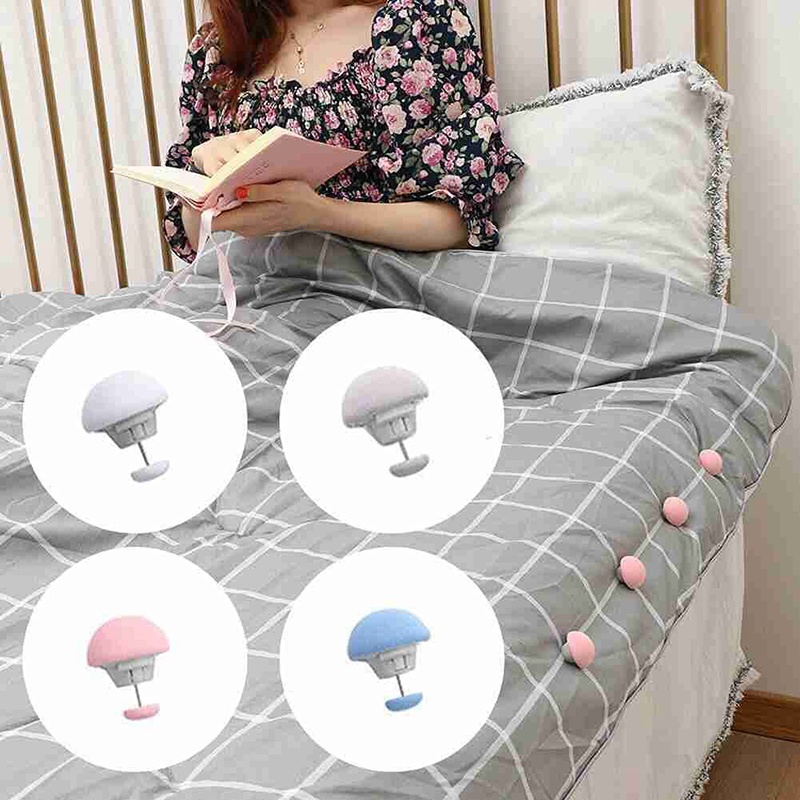 Ghim cố định chăn ga hình nấm có khóa độc đáo . Kẹp giữ ruột chăn ruiyan