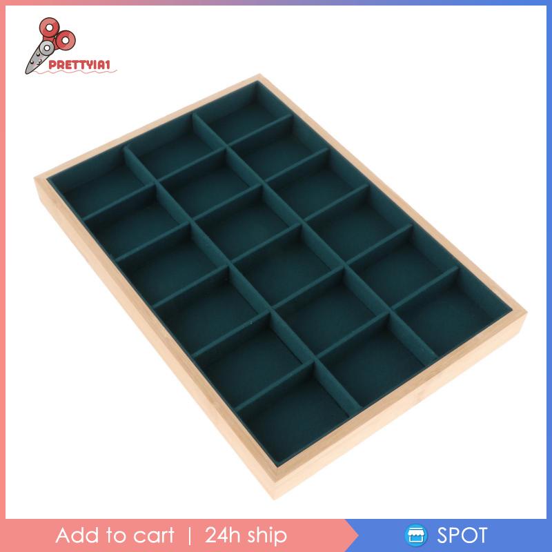 [Prettyia1] Khay Nỉ Đựng Trang Sức Có Thể Xếp Chồng Lên Nhau Cho Ngăn Kéo / Vòng Tay