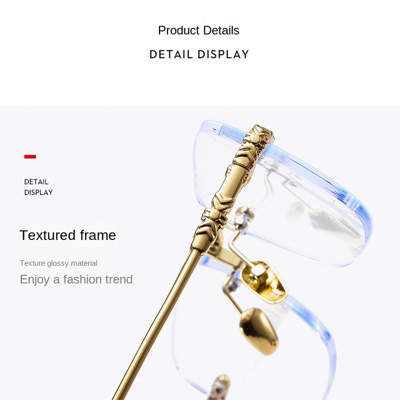 Mắt Kính Không Gọng Trong Suốt Chống Bức Xạ Và Ánh Sáng Xanh Thời Trang Phong Cách Hàn Quốc Cho Nữ