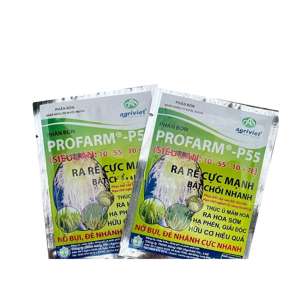 PHÂN BÓN SIÊU LÂN PROFARM-P55 10-55-10 GÓI 15G - GIÚP HẠ PHÈN, GIẢ ĐỘC HỮU CƠ HIỆU QUẢ