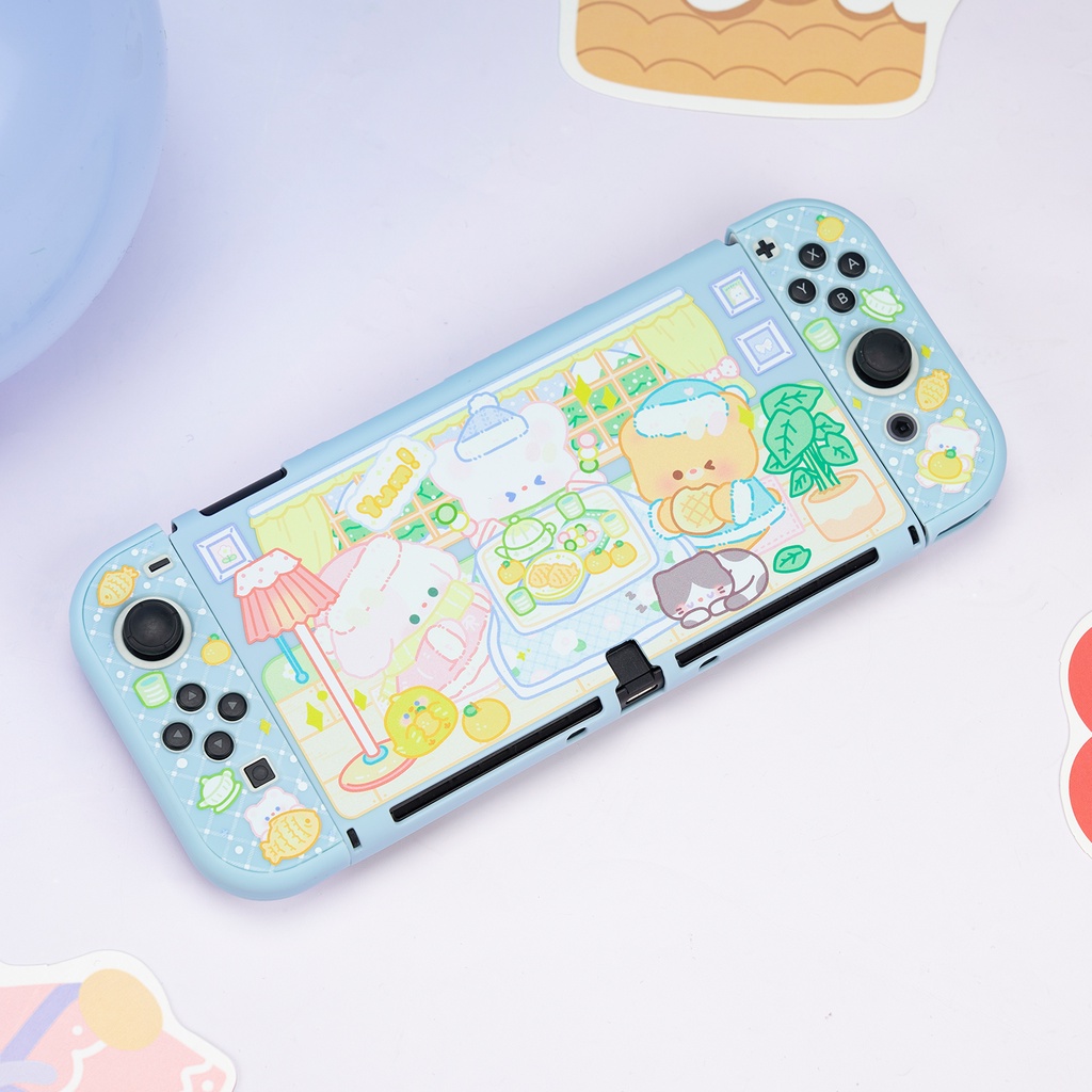 Ốp Bảo Vệ Máy Chơi Game Nintendo Switch Hình Chú Chó / Gấu Dễ Thương