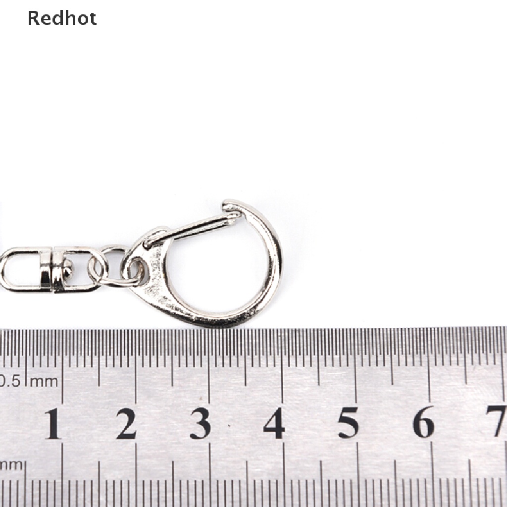 Set 10 Móc Khóa Ngắn Màu Bạc Bóng DIY