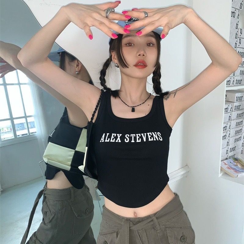 Áo Thun COZOK Cộc Tay Dáng Ôm In Chữ Thời Trang