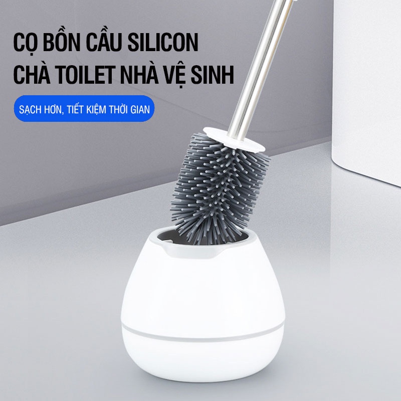 Cọ bồn cầu Silicon, chà toilet nhà vệ sinh - Kitimop-TB2