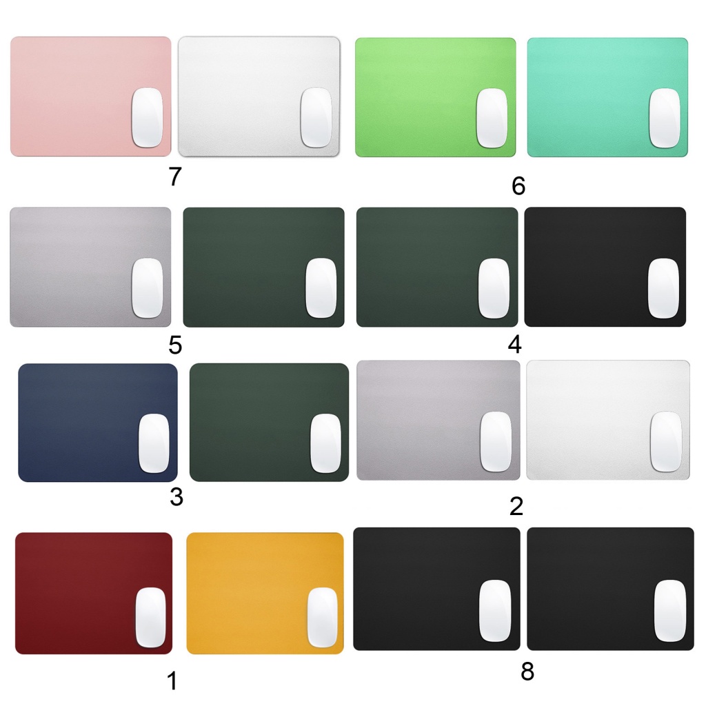 Tấm Lót Chuột Và Bàn Phím Máy Tính Giả Da Dày Hai Mặt Chống Trượt Chống Thấm Nước Chống Mài Mòn Màu Trơn In Hình Hoa Hướng