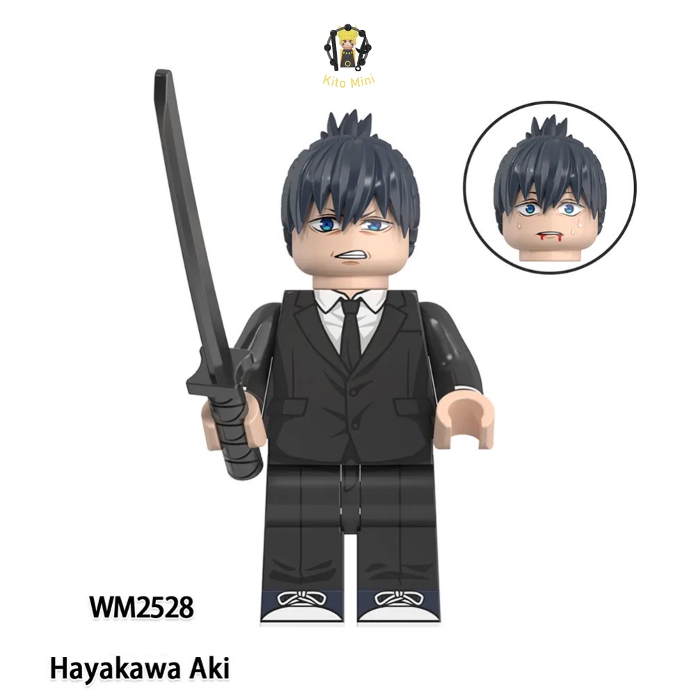 Minifigures Chainsaw Man Máy Cưa Sợi Xích Nhân Vật Hoạt Hình Truyện Tranh Anime WM6159