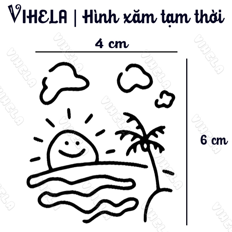 Hình xăm dán tạm thời chống nước MAGIC TATTOO lên hình ngay VIHELA DS 007