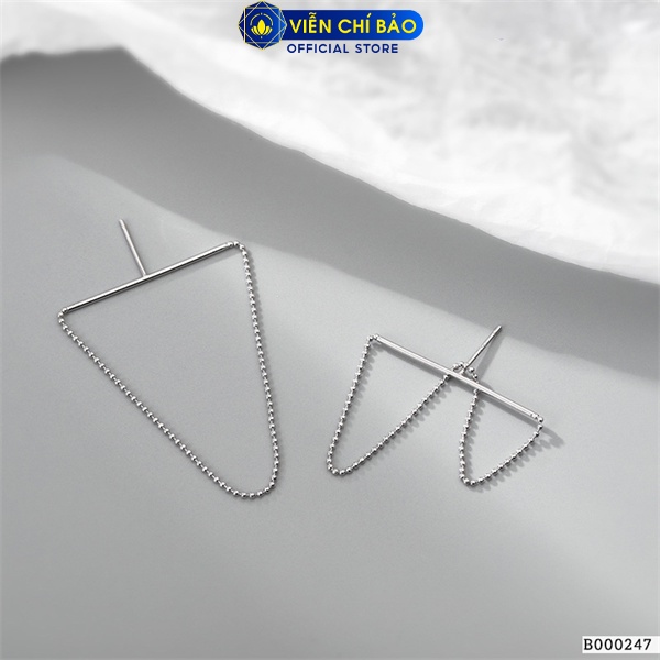 Bông tai dây bi sang chảnh chất liệu bạc Thái 925 thời trang phụ kiện trang sức nữ Viễn Chí Bảo B000247