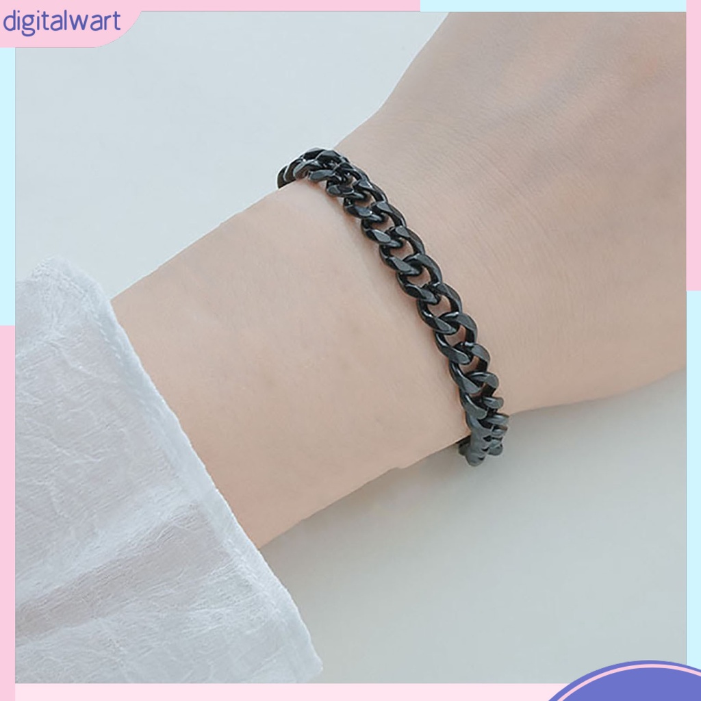 Vòng Tay Mắt Xích Bằng Thép Không Gỉ Mạ Màu Phong Cách Hiphop Thời Trang Cho Nam