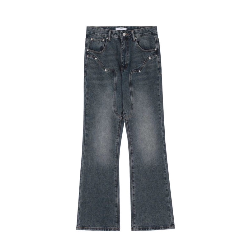 VUJADE Jeans - Quần bò ống rộng Streetwear