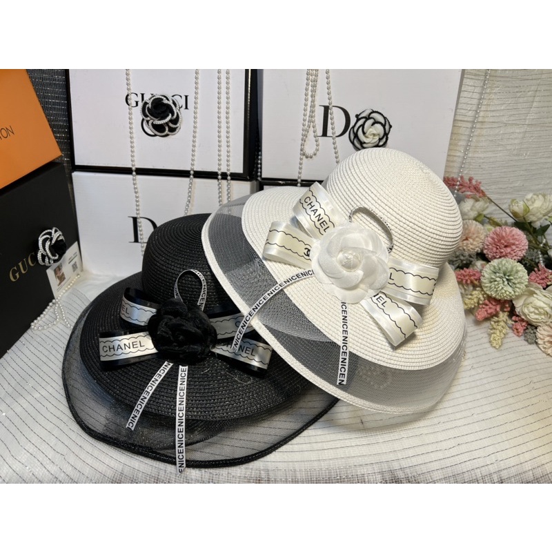 Mũ Cói thời trang đi biển Vành Rộng Mũ đẹp sang trọng