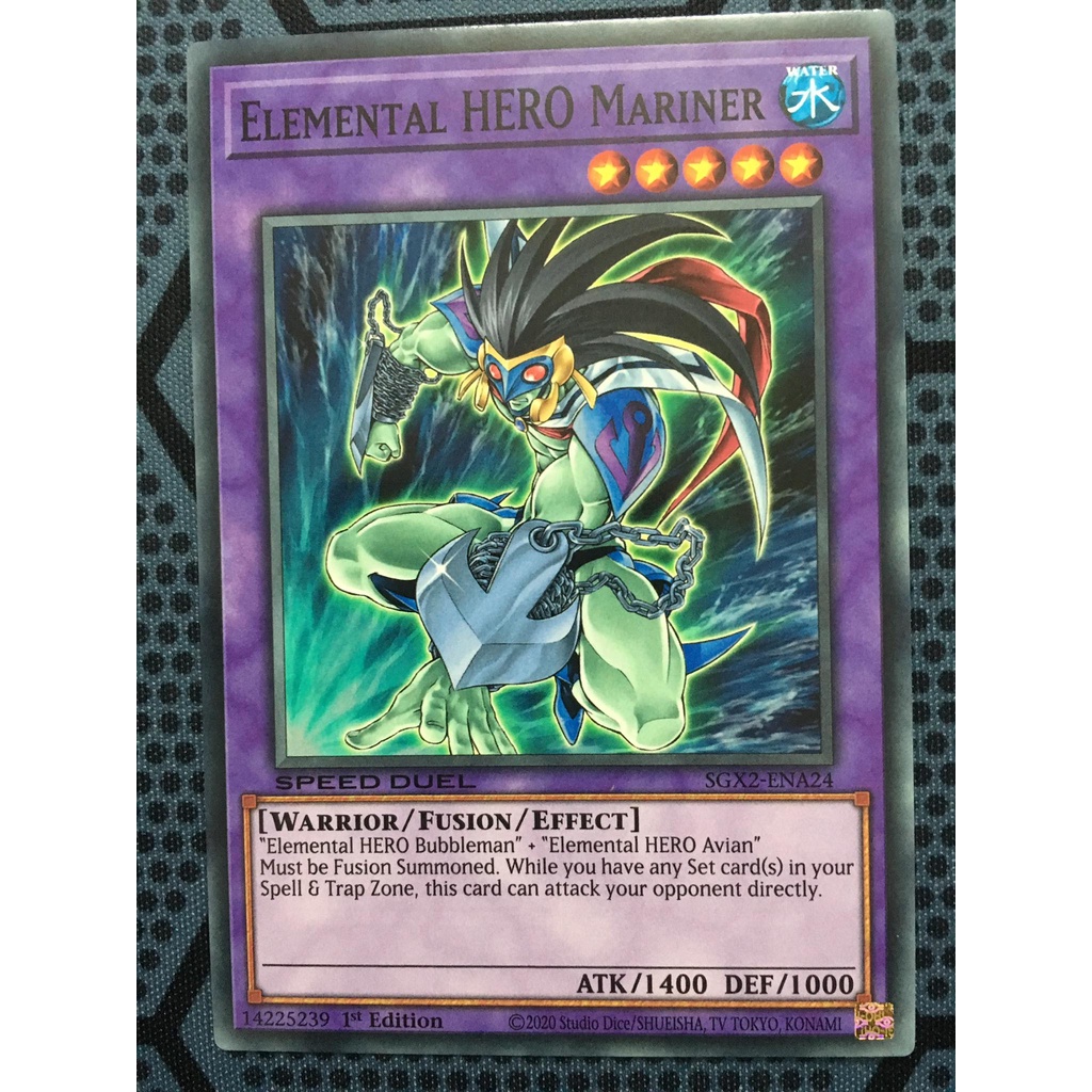 Thẻ bài yugioh speed duel - Elemental HERO Mariner - SGX2-ENA24 - Common 1st Edition