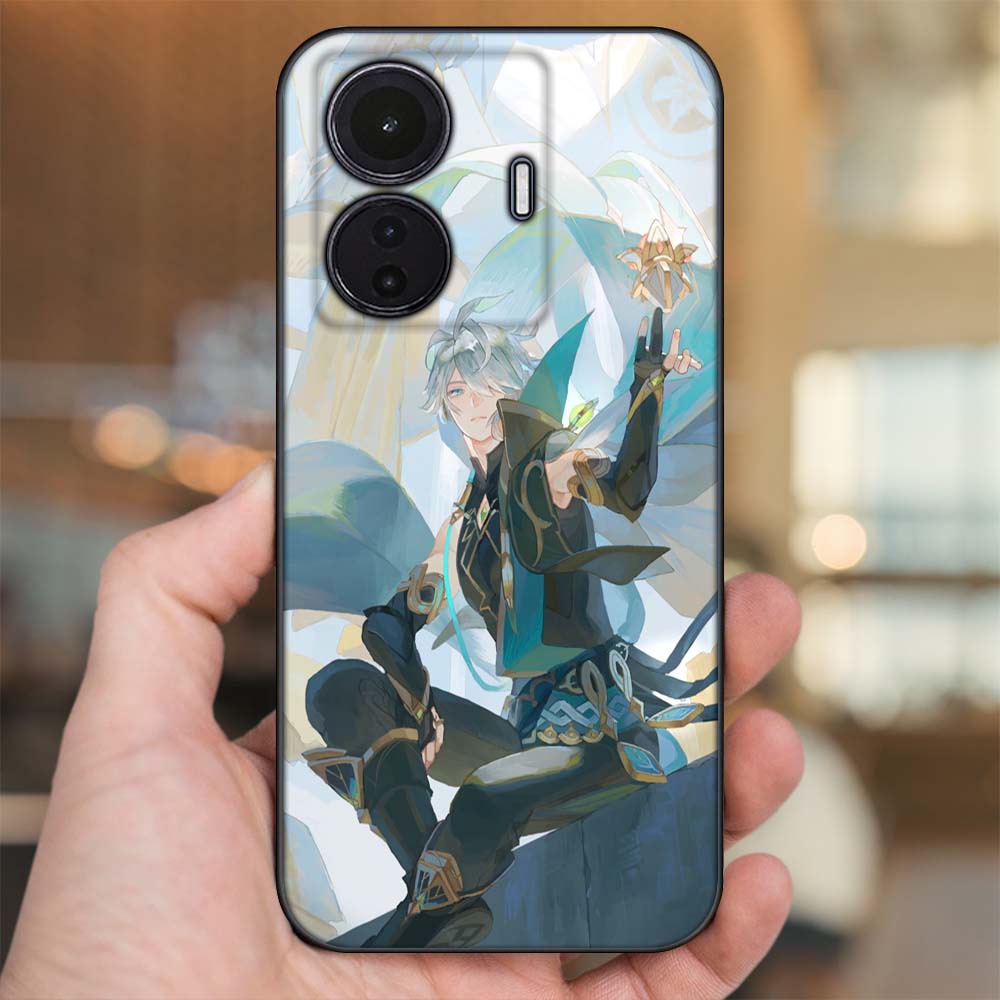 Ốp lưng Vivo S15e viền đen in hình Alhaitham Genshin Impact