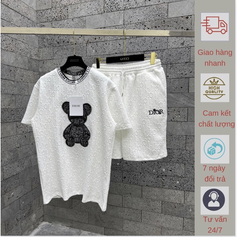 Bộ cộc đùi bản dập vân nổi, chữ thêu bản đẹp( chuẩn hình ảnh 100%)